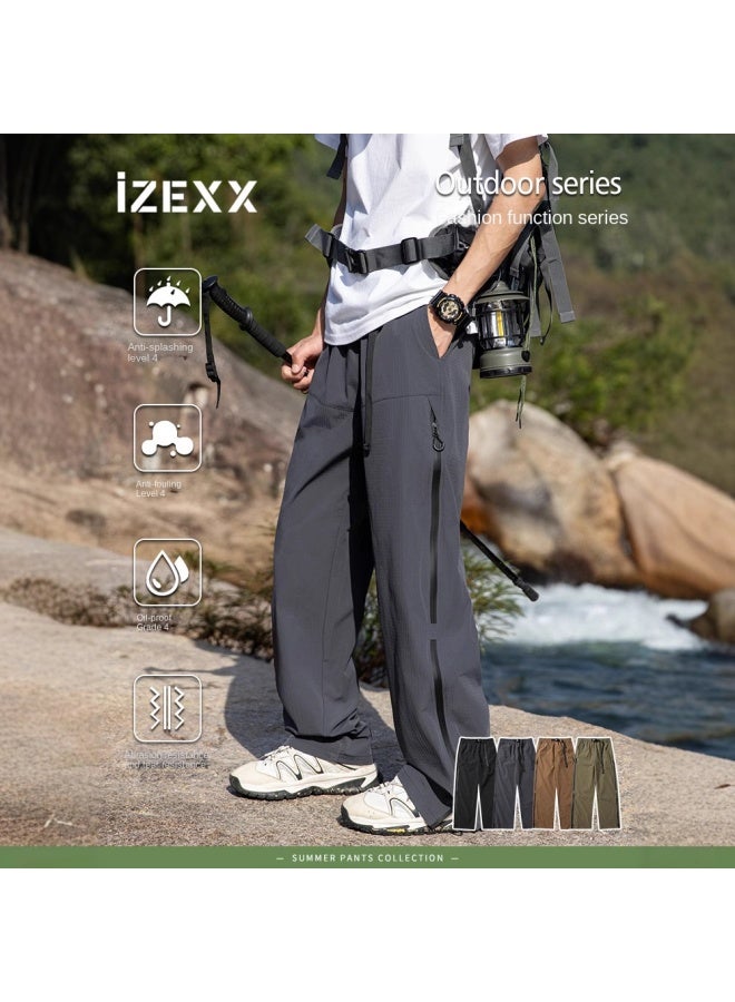 Izexx بنطال إيزيكس الصيفي الأمريكي للمظليين، سالوبيت كاجوال للرجال، بنطال الجبل في الهواء الطلق المضاد للثلاثة مخاطر، بنطال واسع للرجال - Image 2