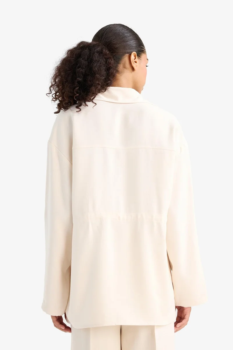 Defacto  Regular Fit Elastic Waist Tencel Thin Jacket for Women | Best Price UAE