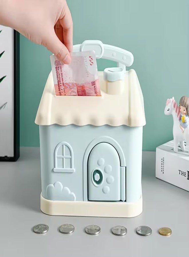 Ngel Cartoon Design Plastic Piggy Bank || Creative Cute Money Bank || Coin Saving Bank for Boys & Girls (Pack of 1) (House) - Image 3