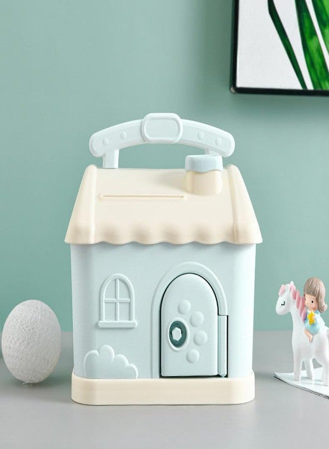 Ngel Cartoon Design Plastic Piggy Bank || Creative Cute Money Bank || Coin Saving Bank for Boys & Girls (Pack of 1) (House) - Image 1