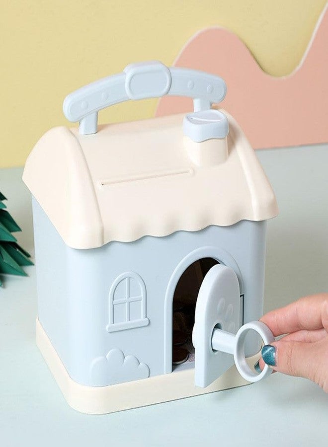 Ngel Cartoon Design Plastic Piggy Bank || Creative Cute Money Bank || Coin Saving Bank for Boys & Girls (Pack of 1) (House) - Image 5