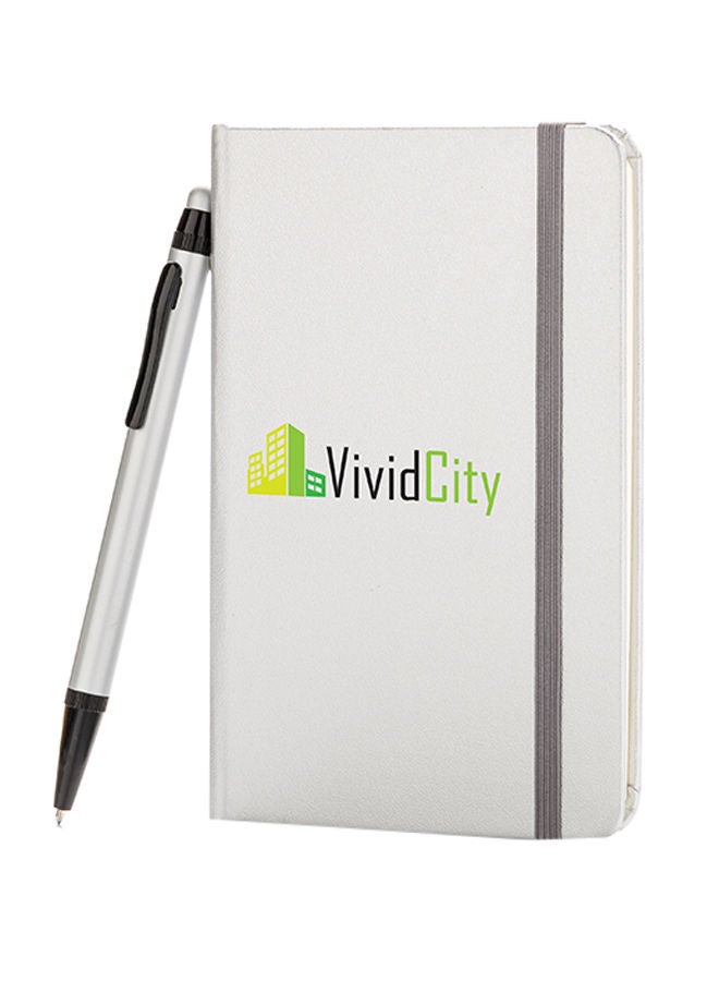 NIBEMINENT Notebook With Pen Silver - Image 1
