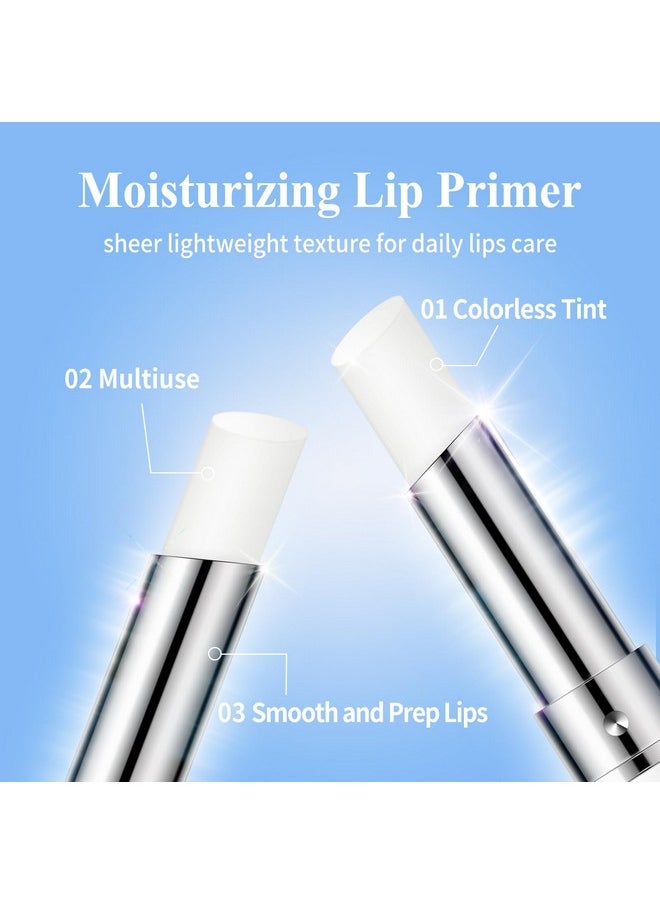 KYDA KYDA 2 Pcs Lip Primer, Colorless Tint, Smoothes and Refines Lips, Moisturizing Primer for Lips, Sheer Lightweight Lip Base, Lipstick Primer & Daily Lips Balm  - Image 2