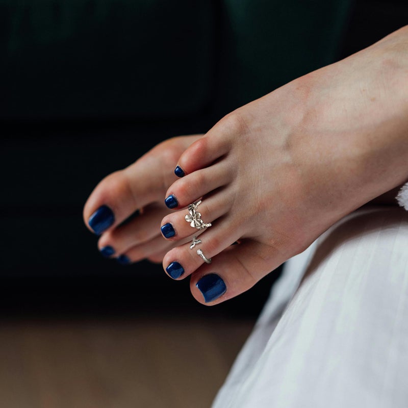 Acruccen 46 Pcs Open Toe Rings Set for Women Adjustable Finger Tail Ring Summer Beach Foot Jewelry Silver-tone - Image 2
