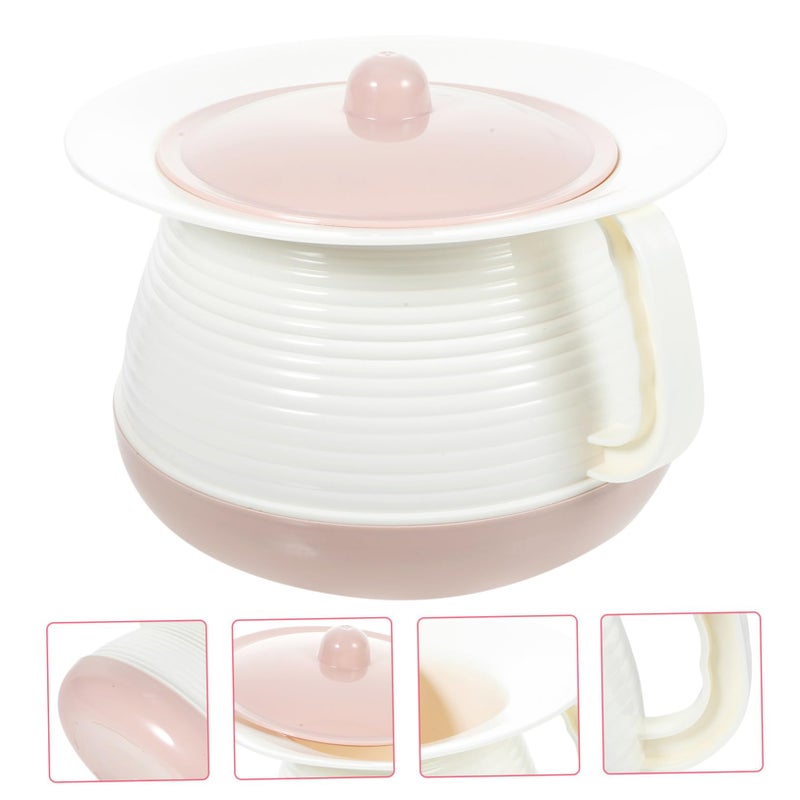 Portable Chamber Pot With Lid For Home And Travel Easy To Clean Assorted Color 23x21cm - Image 3
