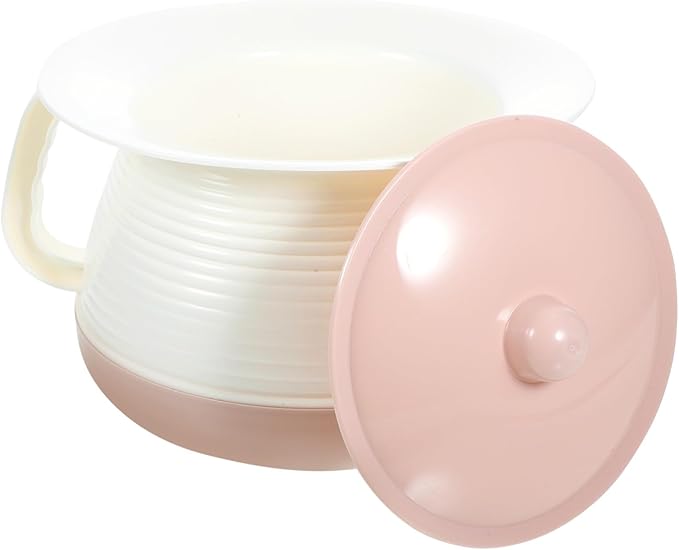 Portable Chamber Pot With Lid For Home And Travel Easy To Clean Assorted Color 23x21cm - Image 1