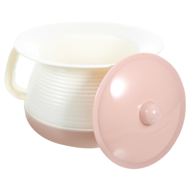 Portable Chamber Pot With Lid For Home And Travel Easy To Clean Assorted Color 23x21cm - Image 2