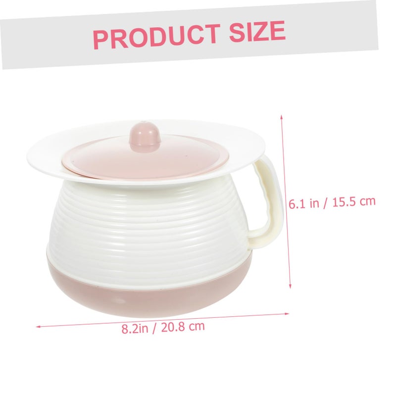 Portable Chamber Pot With Lid For Home And Travel Easy To Clean Assorted Color 23x21cm - Image 5