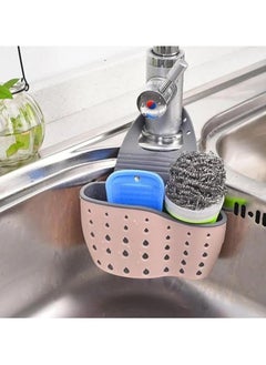 MIRFA Kitchen Sink Shelf Organizer - Sink Caddy Soap And Sponge Holder Drying Rack (Pink)  - Image 3