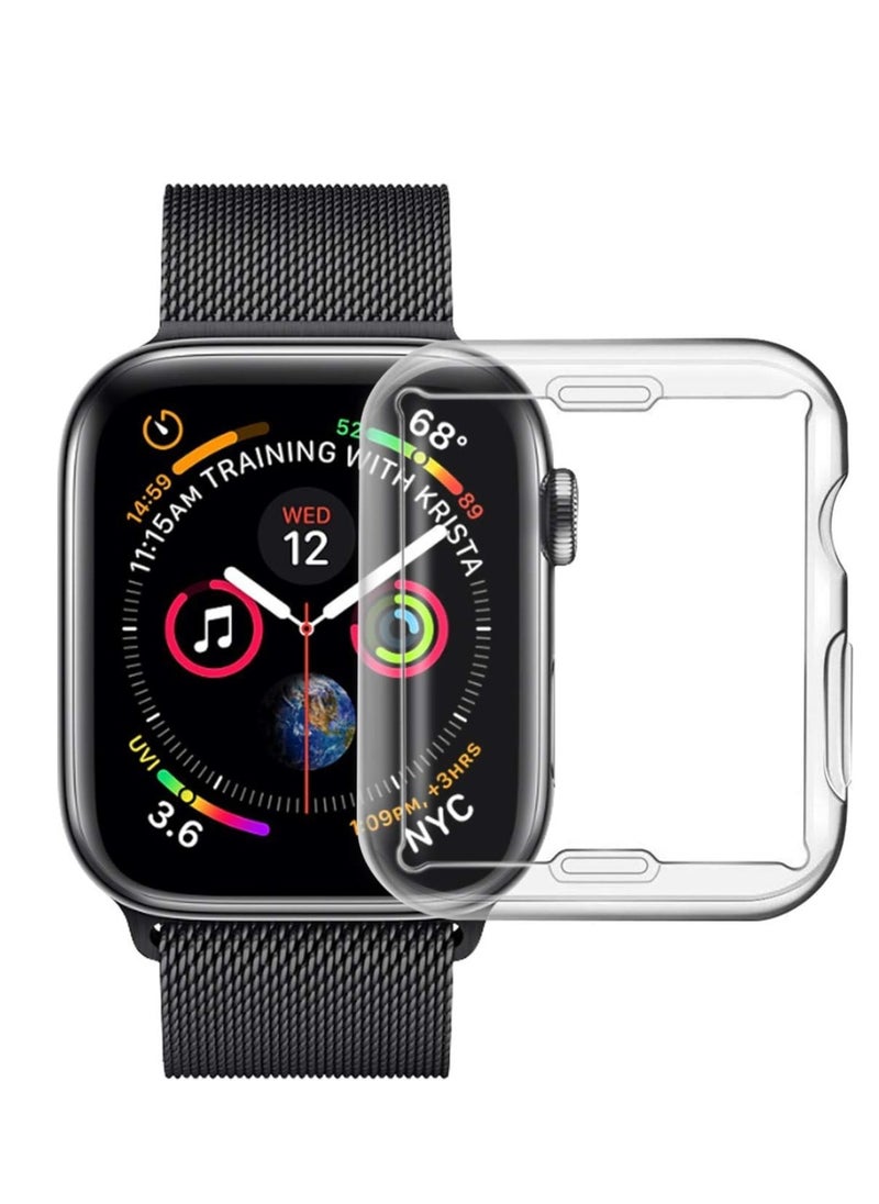 HEXABEX Apple Watch SE 3/SE 2/SE 44MM Case, Protection Soft Case for Apple Watch SE 44MM Clear  - Image 1