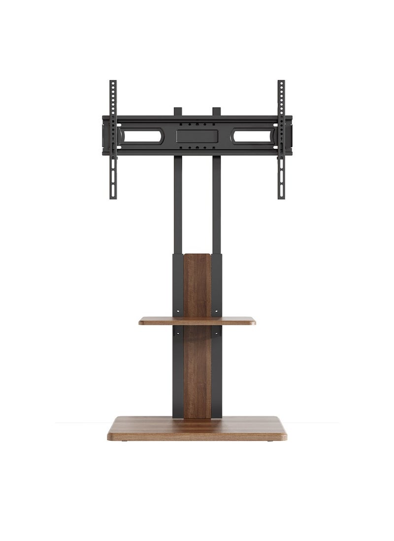 FlashHawk Wooden Floor TV Stand with MDF Tray and Wheels for 26-75 inches Screen TVs for Home Office,VESA 600*400 MM,Load Bearing 50KG,Black  - Image 1