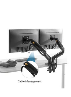 NB NORTH BAYOU Dual Monitor Desk Mount Stand Full Motion Swivel Computer Monitor Arm for Two Screens 17-27 Inch with 2~9kgs Load Capacity for Each Display F160  - Image 5