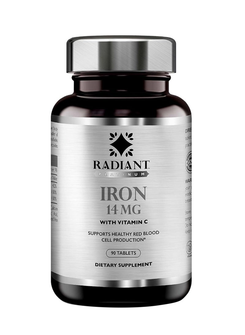 Radiant Platinum Iron 14Mg With Vitamin C 90 Tabs - Image 1