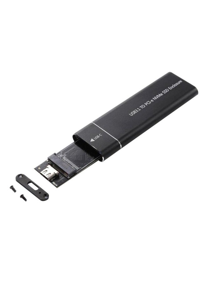 ماركة غير محددة صندوق القرص الصلب المحمول M.2 Nvme Protocol Usb3.1 نوع الكمبيوتر المحمول SSD صندوق القرص الصلب المعدني ذو الحالة الصلبة - اللون: فضي بروتوكول NVME  - Image 4