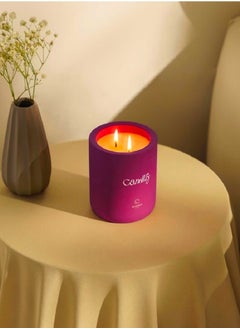Candlly Amores Candle of Attraction and Presence.Fillid in natural pottery, prepared.Fragrance: Orange, orchid, and freesia flowers Ingredients: Natural soy wax, Sea salt, musk, and amber.Size:300 grams.  - Image 2