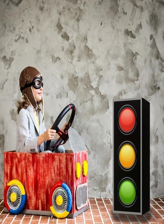 8HREST 4 Pcs Traffic Light Favor Boxes 17'' Transportation Boxes for Centerpieces Traffic Light Table Topper for Boy Girl Car Theme Birthday Party Construction Birthday Party Gift Box - Image 2