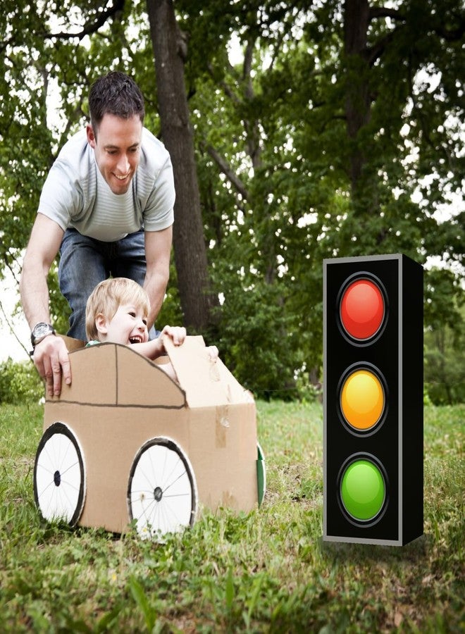 8HREST 4 Pcs Traffic Light Favor Boxes 17'' Transportation Boxes for Centerpieces Traffic Light Table Topper for Boy Girl Car Theme Birthday Party Construction Birthday Party Gift Box - Image 3