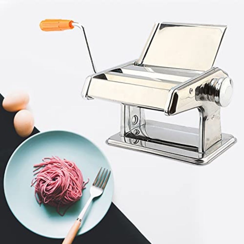 Stainless Steel Pasta Machine, Smooth and Soft Noodle Pressing, Manual Noodle Maker Machine for Home Cooking - Image 4