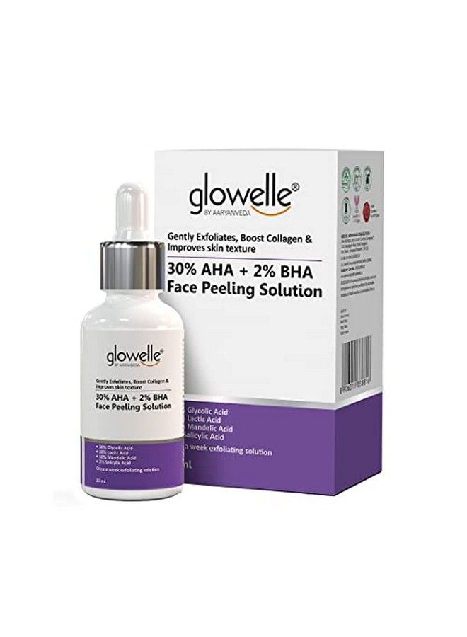 Aryanveda محلول تقشير الوجه Glowelle 30% Aha و2% Bha لتقشير خفيف ونقاء البشرة | للرجال والنساء | 30 مل - Image 2