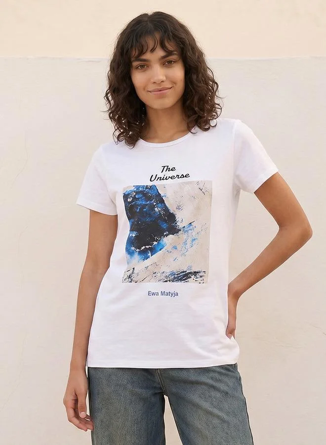 اس بي كاركترز Ewa Matyja The Universe Cotton T-Shirt