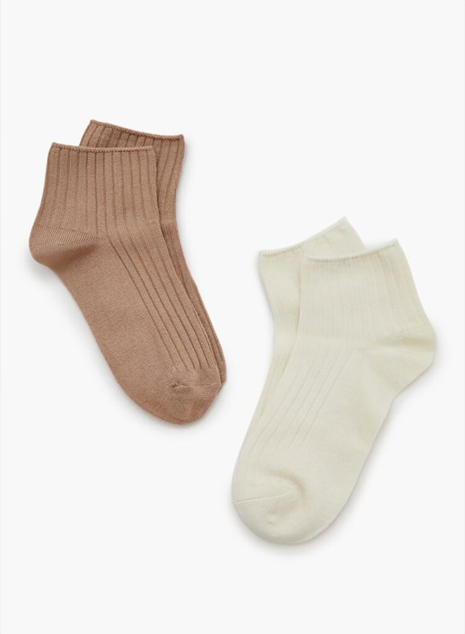 FOREVER 21 Ribbed Quarter Socks - 2 pack - Image 4