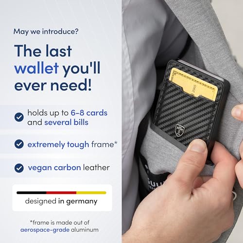 TRAVANDO Swype Slim Wallet for Men Metal RFID Blocking Mens Wallet Card Case (With AirTag* Pocket) - Image 2