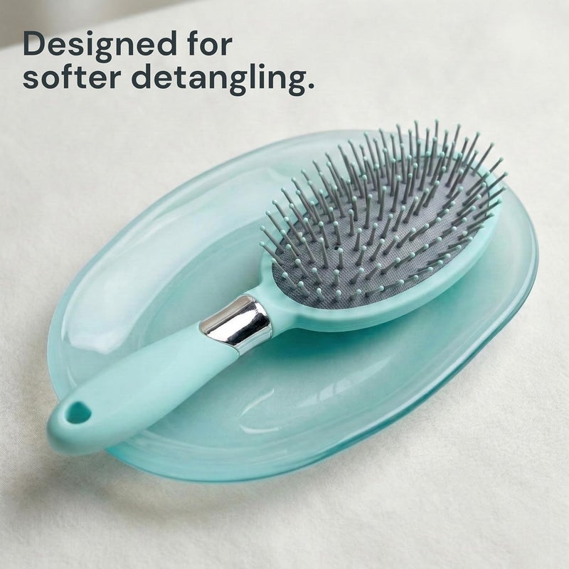 Glitters Travel Handbag Hair Brush - Tangle-Free with Flexible Bristles - Image 2