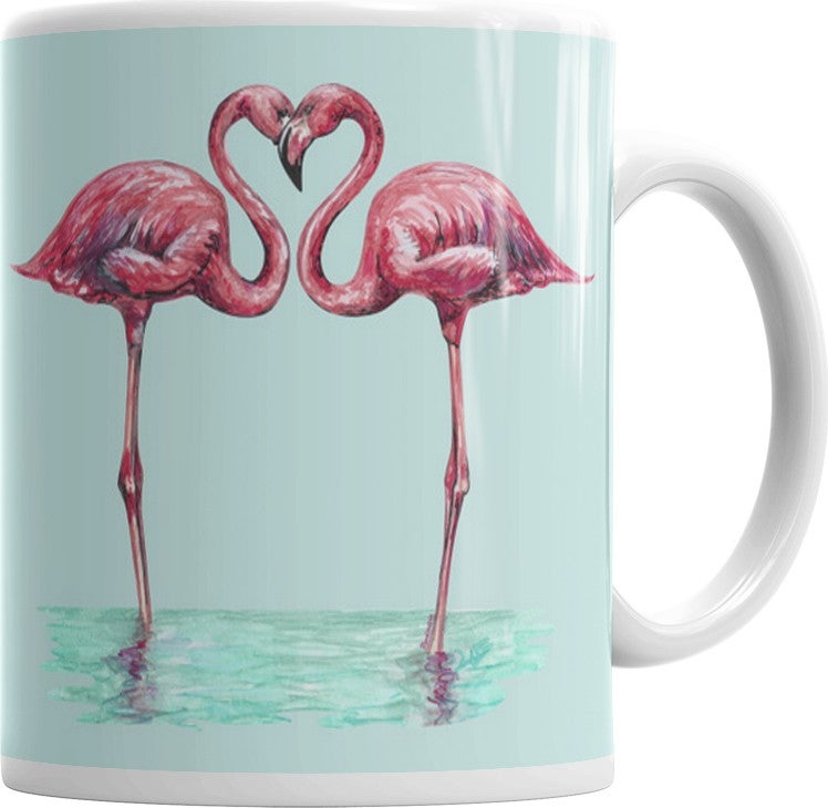 Print Shop Love Birds Flamingo Mug Porcelain