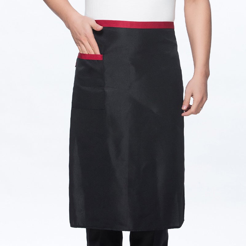 Chef apron Half-length Mens and Womens Catering Restaurant Canteen Kitchen Work Clothes Summer Waterproof and Oil-proof Work Uniform Chili apron - Image 5