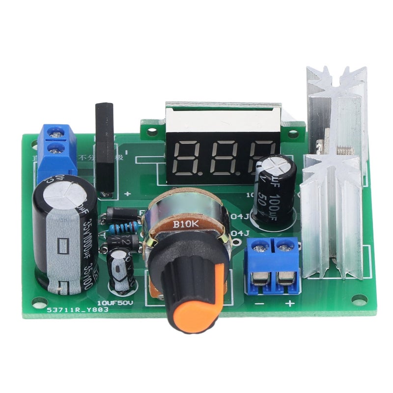LM317 Adjustable Regulated Power Supply Board DC 0-30V to 1.25V-28V With Digital Display - Duplex Potentiometer Heat Dissipation Heatsinks for Voltage Experiment - Image 1