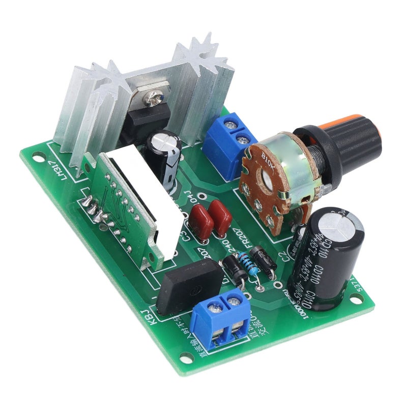 LM317 Adjustable Regulated Power Supply Board DC 0-30V to 1.25V-28V With Digital Display - Duplex Potentiometer Heat Dissipation Heatsinks for Voltage Experiment - Image 2