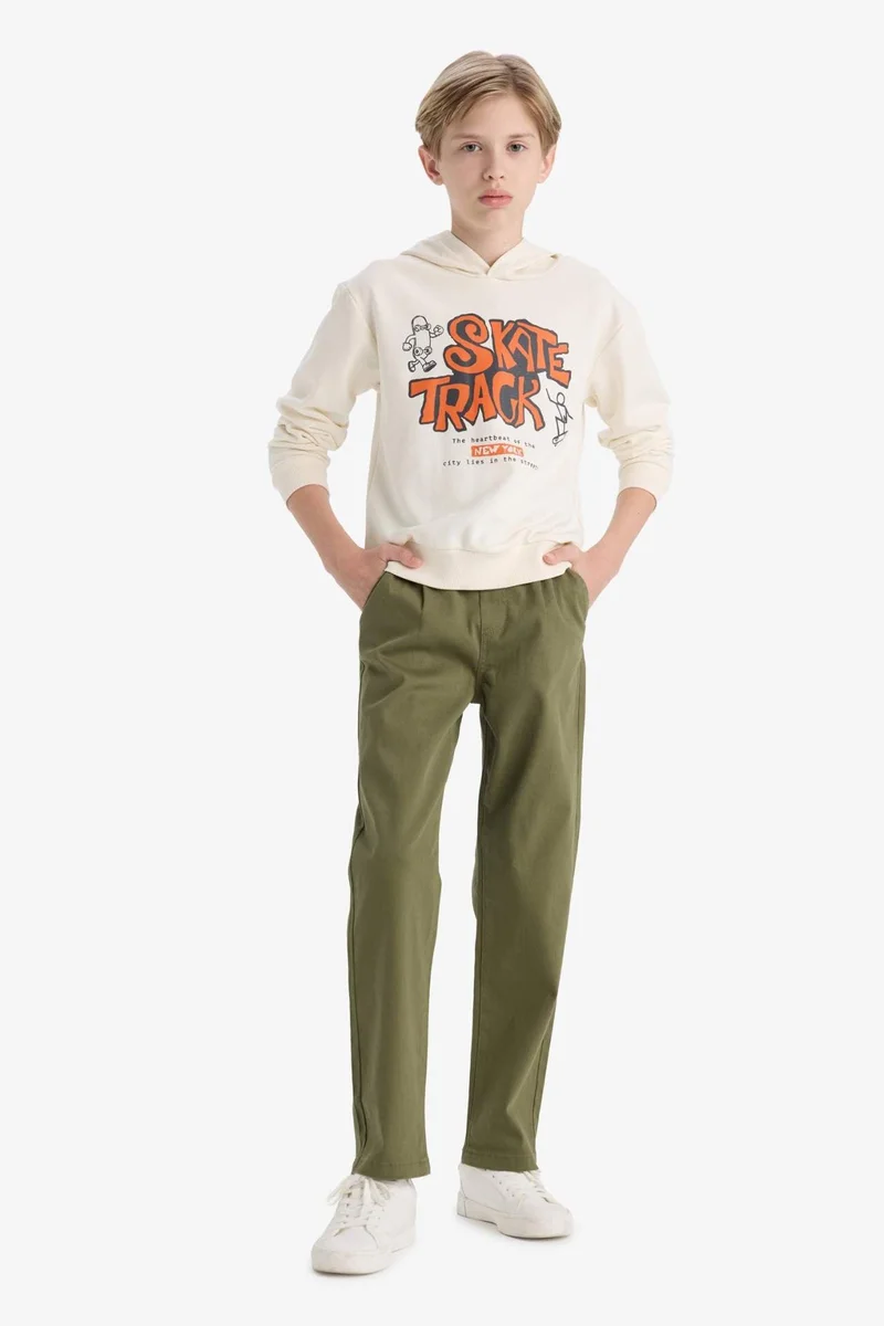DeFacto Boy Hooded Printed Sweatshirt