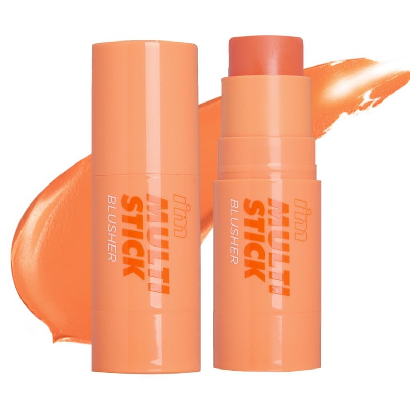 IM MEME Blusher  Im Multi Stick 002 Coral  Easy Blending Matte Finish Suitable for Beginners Lightweight Formula Natural Blur Effect Cream to Powder Sheer Cheek Balm Tint Contour