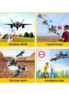 LIVVY RC Jet Fighter Drone Airplane L0712 – Fighter Jet RC Plane Toy for Kids & Adults with LED Lights, 6-Axis Gyro, 2.4GHz, Gravity Sensor & 3D Flips | طياره درون، طياره اطفال، طائرة تحكم عن بعد، طيارة ريموت، طائرة للأطفال، طائرة نفاثة، rc jet fighter، fighter jet rc، aeroplane toy  - Image 4