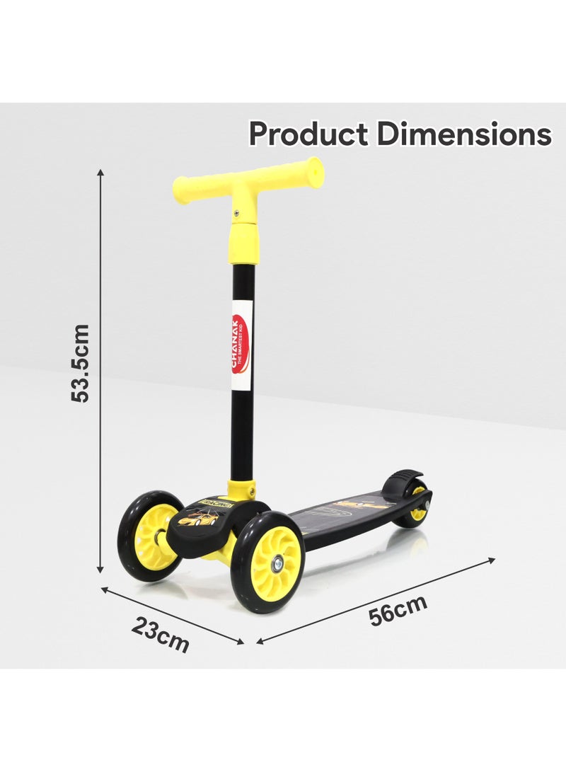 Chanak Go thunder kick scooter for kids 3 wheel foldable scooter with rear break 4 height adjustable with lock for boy & girl 5+ age kids scooter - Image 2