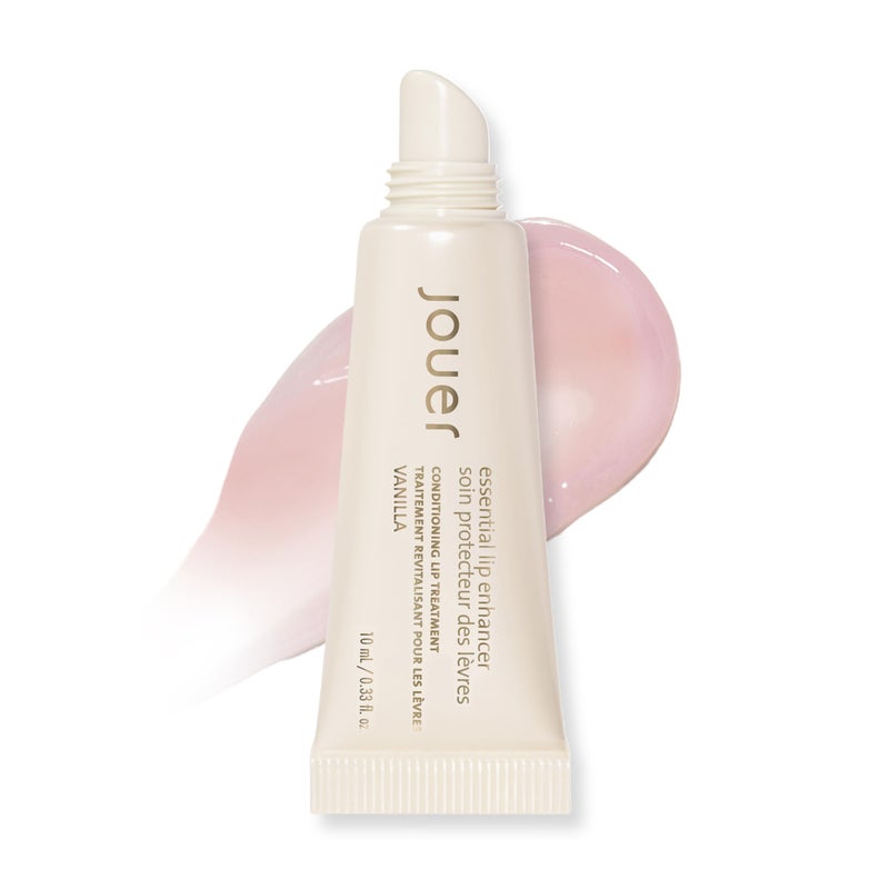 Jouer Essential Vegan Lip Enhancer  Plumping Lip Gloss  Enhancing Lip Conditioner  Moisturize Plump  Nourishing Lip Care  Jojoba Seed Oil  Maxi Lip Formula for Moisturizing  Fullness Vanilla