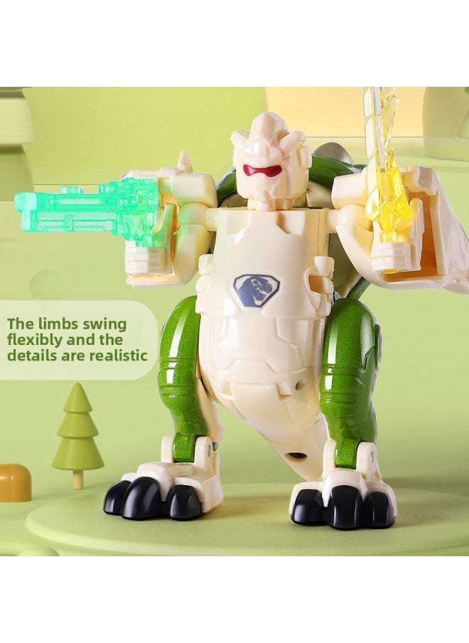 null - Alloy Dinosaur Deformation Robot Children's Toy Building Block Storage Box Tyrannosaurus Raptors Full Set Of Model Toys-Color:999-2 Boxed 12 - Image 1