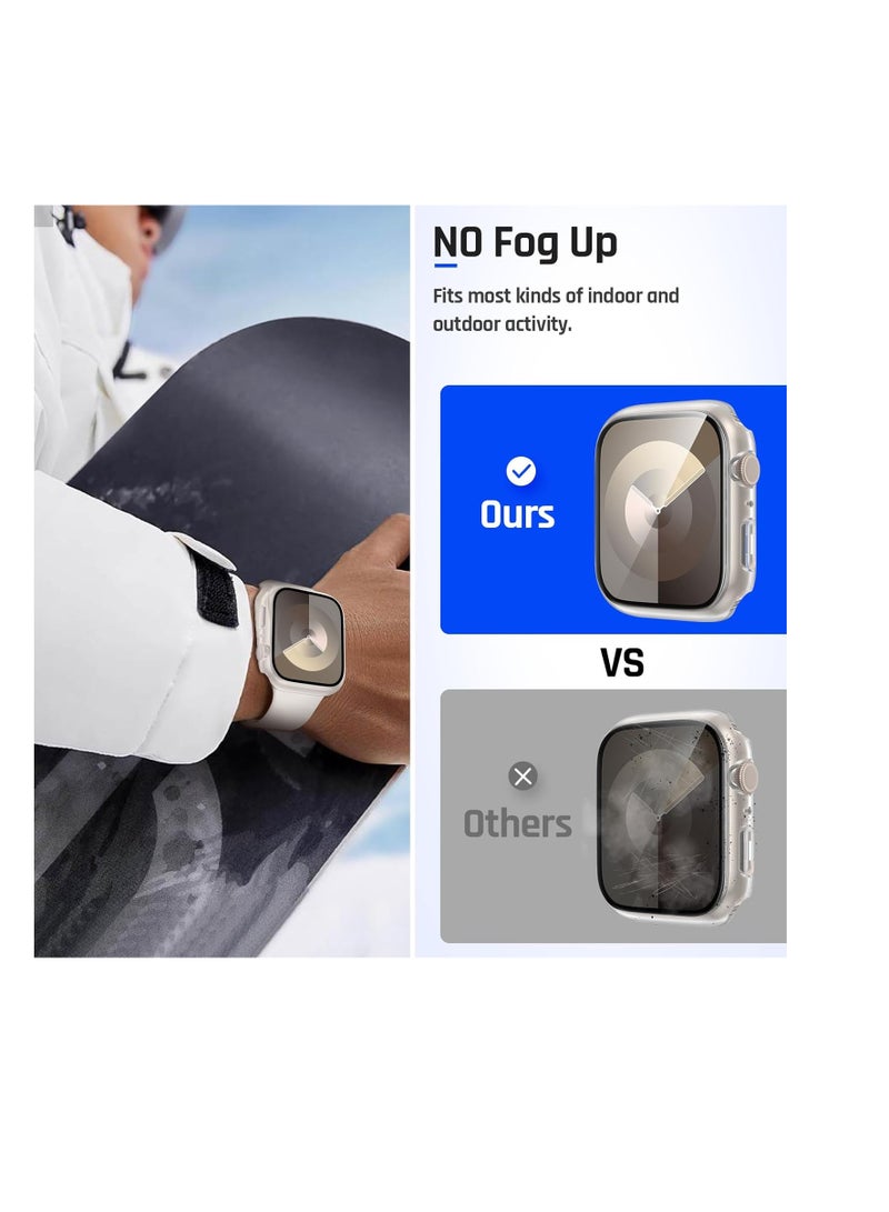 Next store Hard Case Compatible with iWatch 44mm Series 6/5/4 with Tempered Glass Screen Protector, Ultra-Thin Rugged Protective Cover for iWatch 44mm (Clear)