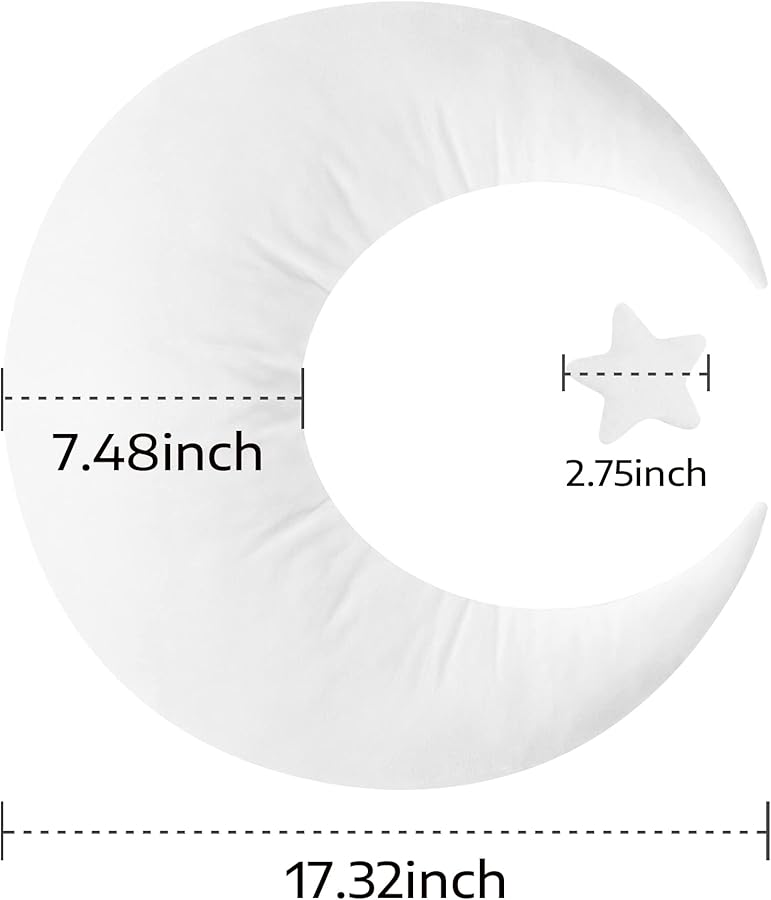 يارستار بيبي مون ستار وسادة مجموعة تصوير حديثي الولادة الدعامة بيضاء - Image 3