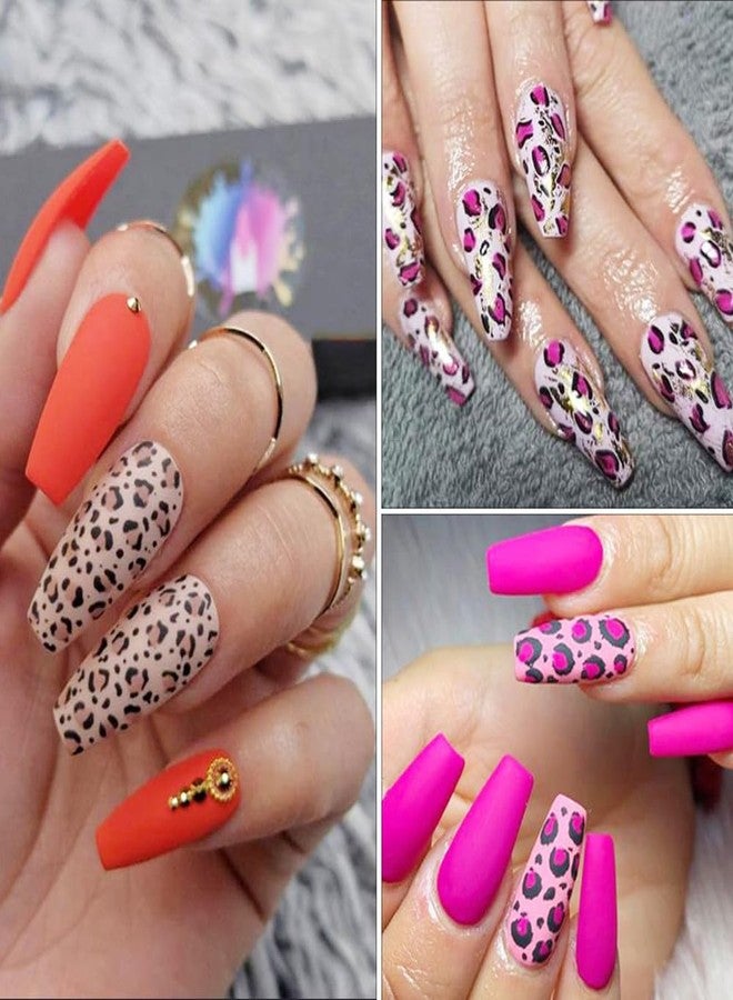 Mezerdoo Leopard Snake Nail Stamping Plate Stencils for Nail Art Reusable 2Pcs Large Size Nail Stamper Plates Templates Cat Crocodiles Stripes Line Print Nail Design Stamp Plate Stainless Steel Nail Art Tools - Image 3