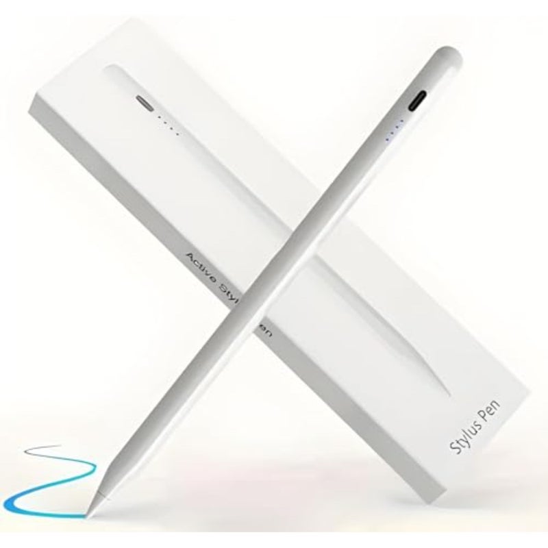 قلم لمس عالمي متوافق مع أجهزة iPad وiPhone وAndroid وHuawei اللوحية، أسود، سبائك ألومنيوم، 1024 مستوى ضغط، طرف دقيق دقيق للرسم والكتابة وتدوين الملاحظات - Image 1