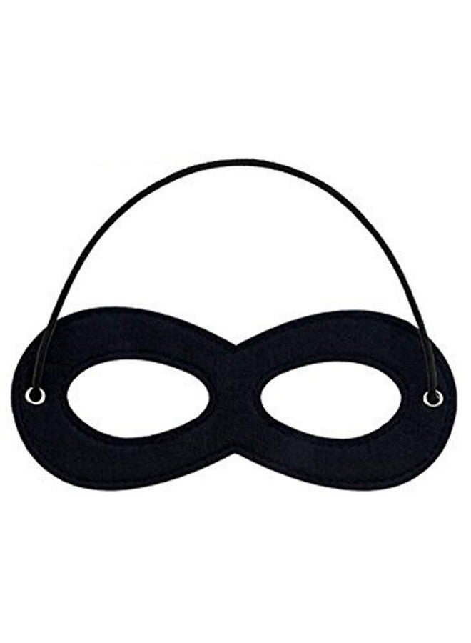 CANSHOW 1 Piece Black Superhero Felt Eye Masks, Adjustable Elastic Rope Half Masks - Great For Party Cosplay Accessory - Image 1