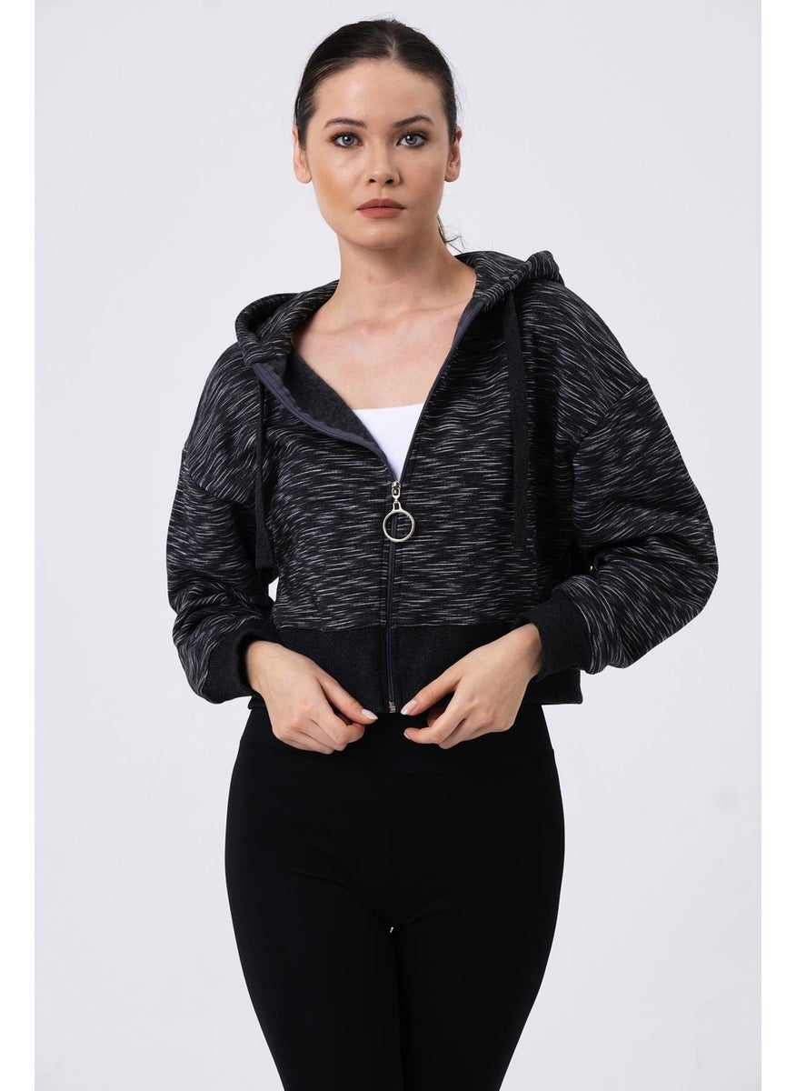 Alexander Gardi Crop Hoodie Cardigan (B20-5013)  - Image 1