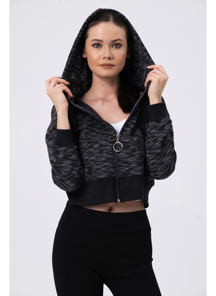 Alexander Gardi Crop Hoodie Cardigan (B20-5013)  - Image 4