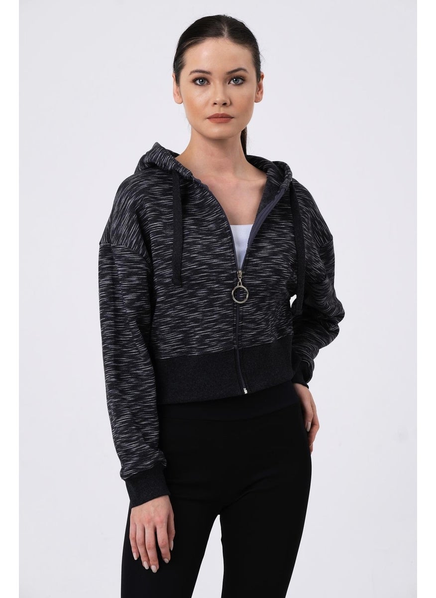 Alexander Gardi Crop Hoodie Cardigan (B20-5013)  - Image 3