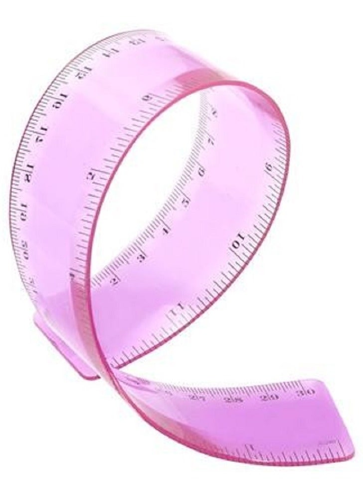 3 pieces - flexible ruler 30 cm, multi-colour - Image 4
