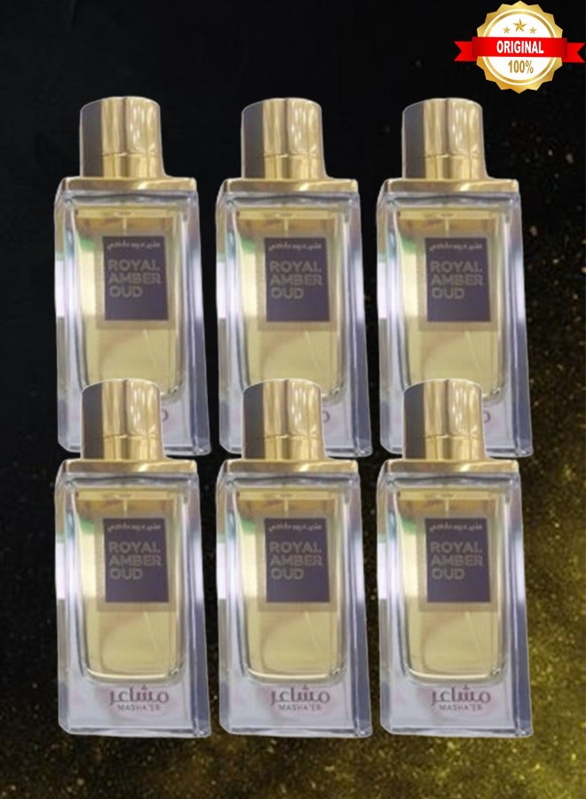 ماش 6 قطع عطر رويال عنبر عود 100 مل - Image 1