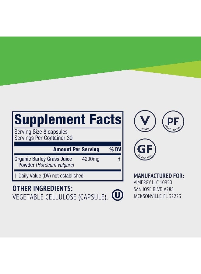 Vimergy Barley Grass Juice Capsules - Image 4