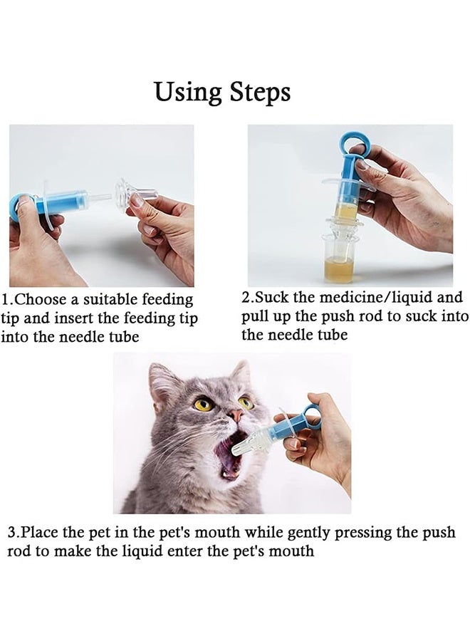 1Pc Blue Pet Medicine Feeder Liquid Oral Syringe Milk Nursing Bottles Syringe Soft Tip Plastic Pet Medical Feeding Tool for Dog Puppy Cat, Kitten Nursing Supplies - Image 4