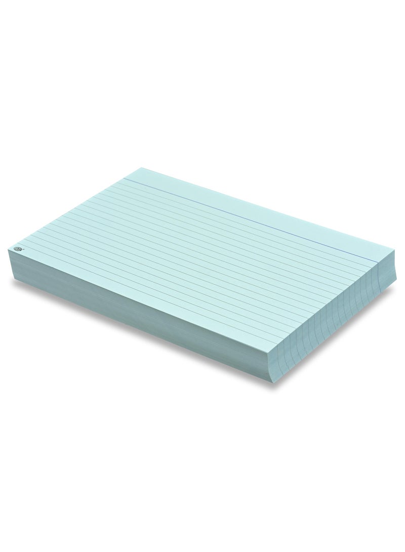 FIS® Ruled Record Cards or Index Cards, Size:8"x5" Inches (203x127mm), Two Sides Single Ruled, 180gsm, 100 Sheets Per Packet,Packet of 3 Pieces, Blue Color-FSIC85-180BL-3 - Image 2
